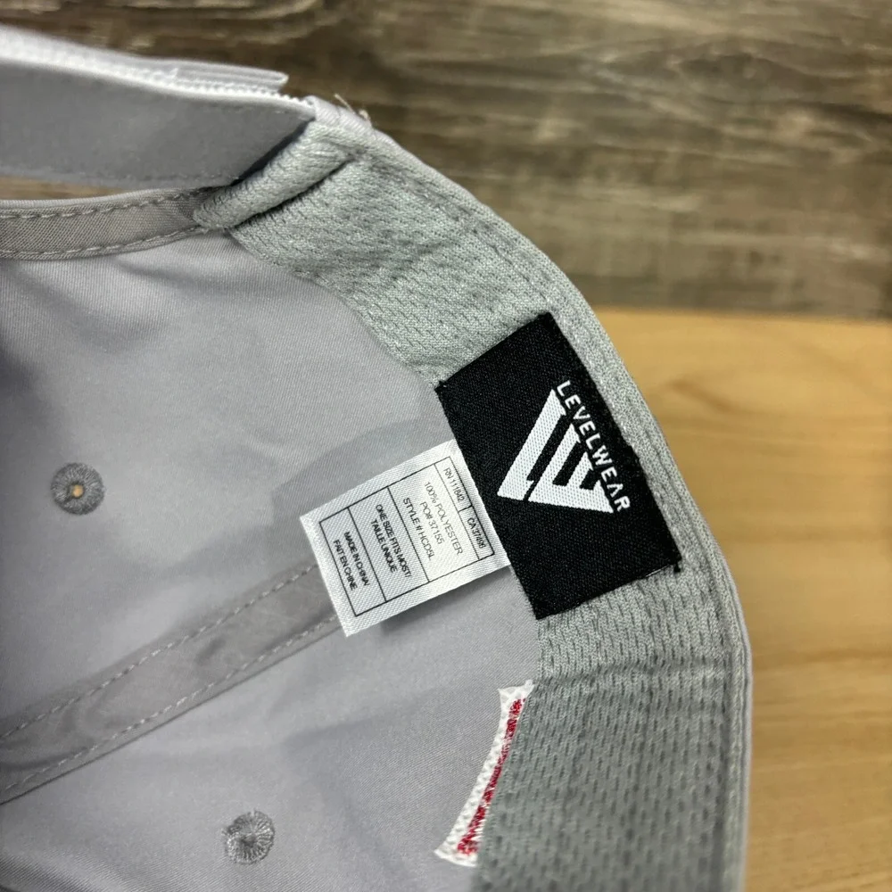 3M Open Hat Cap Strap Back Gray Levelwear Performance Golf Minnesota‎